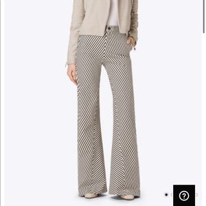 JBRAND CREAM AND NAVY STRIPE PANTS